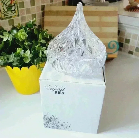 New in Box JONAL Crystal Trinkey/Candy Clear Hershey's Kiss Crytal Candy Dish - Picture 2 of 11